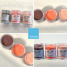 Load image into Gallery viewer, 3 x Wow! Embossing Powders 15ml | SHERBERT FIZZ, PLUM FIZZ AND MARSHMALL FIZZ - The Fizzy set