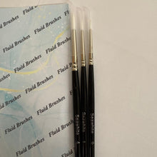 Load image into Gallery viewer, 3 Pack Masking Fluid Brushes | Durable Synthetic Bristles for Precision Watercolour Painting