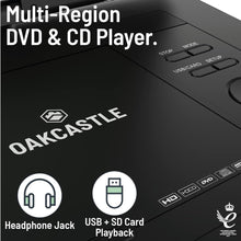 Load image into Gallery viewer, 17.5" PORTABLE DVD PLAYER | Rechargeable DVD Player Portable with 15.6 inch HD Swivel and Flip Screen | Mains or Car Powered, Region Free, Anti-Shock Protect, Remote Control | Oakcastle DVD175