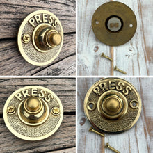 Load image into Gallery viewer, Premium Solid Brass Door Bell Push Button - Elegant and Durable Design for Home or Office Entrances