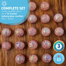 Load image into Gallery viewer, 30cm Diameter WOODEN SOLITAIRE BOARD GAME with SPARKLING PRINCESS GLASS MARBLES | |classic wooden solitaire game | strategy board game | family board game | games for one | board games