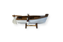 Load image into Gallery viewer, WHITE HULL MODEL ROWING BOAT | Sailing | Yacht | Boats | Models | Sailing Nautical Gift | Sailing Ornaments | Boat on Stand | 14cm (L) x 5cm (H) x 5.5cm (W)