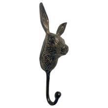 Load image into Gallery viewer, Sturdy Wall-Mounted Cast Iron Rabbit Head Hook Hanger for Hats, Coats, Clothes - Ideal for Kitchen, Bathroom, Bedroom, Office
