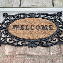 Load image into Gallery viewer, Rubber backed Coir Welcome Rectangle Door Mat 30cm x 45cm | Outdoor or Indoor use | doormat | non slip