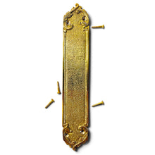 Load image into Gallery viewer, The Arcadia Finger Plate – A Slim Solid Brass Door Push Plate