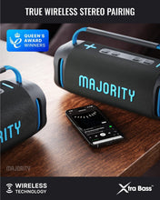 Load image into Gallery viewer, Refurbished Majority Move M4 70W Portable Bluetooth Speaker – IP67 Waterproof, 30-Hour Battery & Party Lights