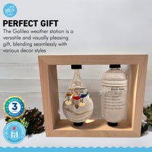 Load image into Gallery viewer, GALILEO WEATHER STATION | Glass thermometer | Weather forecaster | Weather gift | Glass Galileo with storm glass | Weather thermometer | 14cm (H)x 17cm (W) x 5cm (D)
