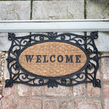 Load image into Gallery viewer, Rubber backed Coir Welcome Rectangle Door Mat 30cm x 45cm | Outdoor or Indoor use | doormat | non slip