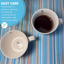 Load image into Gallery viewer, Pair of Puffin Trio Mugs, 100% Bone China, Gift for Nature Lovers, Coastal Home Decor