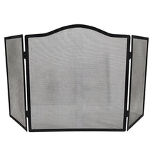 Load image into Gallery viewer, 𝗖𝗔𝗦𝗧 𝗜𝗥𝗢𝗡 𝟯-𝗣𝗔𝗡𝗘𝗟 𝗙𝗢𝗟𝗗𝗜𝗡𝗚 𝗠𝗘𝗦𝗛 𝗙𝗜𝗥𝗘 𝗚𝗨𝗔𝗥𝗗 𝟵𝟲𝘅𝟲𝟬.𝟱𝗰𝗺 | Durable | Rust-Resistant | Fireplace Screen for Open Fire | Fire Safety | Hearth Protection