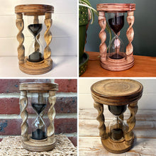 Load image into Gallery viewer, ROSEWOOD HOURGLASS SAND TIMER – 3-Minute Wooden Timer for Home, Office, Desk Décor & Gift