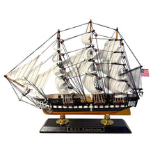 Load image into Gallery viewer, USS Constitution Model Ship  Handcrafted Wooden Replica  Historic Old Ironsides Tall Ship Model – Nautical Decor for Home or Office  Fully Assembled