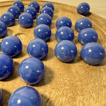 Load image into Gallery viewer, 30cm Diameter MANGO LIGHT BROWN WOOD SOLITAIRE BOARD GAME with OPAL BLUE Glass Marbles | |classic wooden solitaire game | strategy board game | family board game | games for one | board games