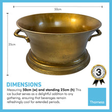 Load image into Gallery viewer, Gold coloured Ice bucket