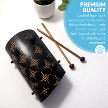 Load image into Gallery viewer, Indonesian style Xylophone with 5 pipes, Traditional wood and metal Percussion Instrument