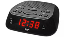 Load image into Gallery viewer, Bush Black Clock Radio | FM AM Clock radio | 10 AM & 10 FM Station Presets | Dual Alarm