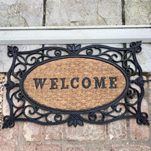 Load image into Gallery viewer, Rubber backed Coir Welcome Rectangle Door Mat 30cm x 45cm | Outdoor or Indoor use | doormat | non slip