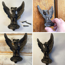 Load image into Gallery viewer, Eagle DOOR KNOCKER Cast Iron 90x120mm Front Door Architectural Hardware Antique Iron Victorian Style