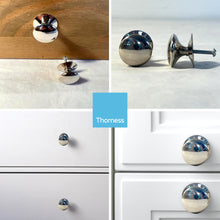 Load image into Gallery viewer, Cherema Nickel Knob | Set of 2 door knobs | Nickel cupboard knobs | Cabinet hardware | Antique nickel cupboard handles | Cupboard door handles | 30mm