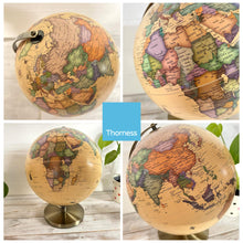Load image into Gallery viewer, ANTIQUE CREAM GLOBE | Globes of the world | World globe for adults | Earth globe | Desk ornament | Explorers gift | World globe | 25cm (D) x 25cm (W) x 30 cm (H)