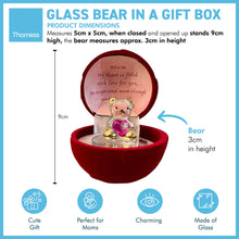 Load image into Gallery viewer, Glass bear in gift box for a special mum through and through