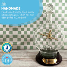 Load image into Gallery viewer, Ornamental glass model of a Spitfire aeroplane in a decorative glass decanter | memorabilia | gifts for men | WW2 gift | wartime memorabilia | Supermarine Spitfire | Battle of Britain