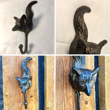 Load image into Gallery viewer, Sturdy Wall Mounted Cast Iron Fox Head Hook Hanger for Hat, Coat, Clothes - Ideal for Kitchen, Bathroom, Bedroom, Office