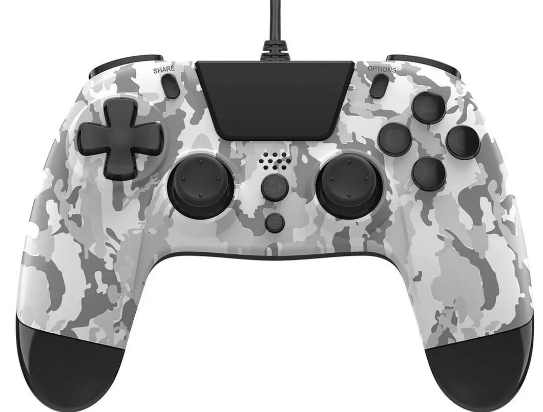 Gioteck VX4 PS4 Wired Controller | White Camo | Wired Controller | Quickfire
