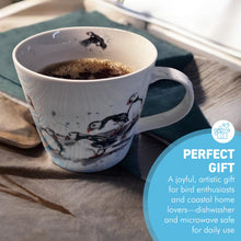 Load image into Gallery viewer, Puffin Group Mug, 100% Bone China, Gift for Nature Lovers, Coastal Home Decor