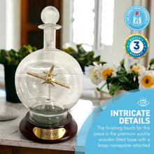 Load image into Gallery viewer, Ornamental glass model of a Spitfire aeroplane in a decorative glass decanter | memorabilia | gifts for men | WW2 gift | wartime memorabilia | Supermarine Spitfire | Battle of Britain