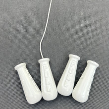 Load image into Gallery viewer, Set of 4 vintage Style White Cast Metal Bathroom Light Switch Pulls