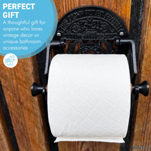 Load image into Gallery viewer, Elegant Black 'Crown' Iron Toilet Roll Holder – Decorative, Durable, and Stylish Bathroom Accessory