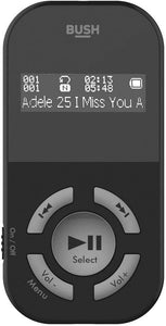 Bush Black 8GB MP3 Player | 1.5 Inch screen | 8 hours battery life | Stores up to 2000 songs
