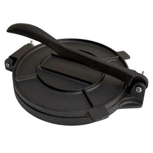 Load image into Gallery viewer, Premium 8" 𝗖𝗔𝗦𝗧 𝗜𝗥𝗢𝗡 𝗧𝗢𝗥𝗧𝗜𝗟𝗟𝗔 𝗣𝗥𝗘𝗦𝗦 – Heavy Duty Roti Maker, Taco & Quesadilla Press, Manual Dough Press, Non-Stick, Durable Kitchen Tool