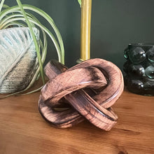 Load image into Gallery viewer, Rustic Wooden 3-Link Knot Ornament for Home Decor - Ideal for Living Room, Shelf & Coffee Table