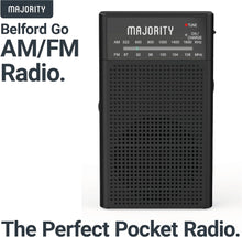Load image into Gallery viewer, Rechargeable FM/AM Portable Radio | Radio with 10 Hours of Playback, USB Charging, Headphone Jack and Aerial | Majority Belford FM and AM Radio | Clear Sound Quality and Excellent Reception