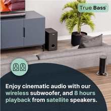 Load image into Gallery viewer, MAJORITY Bluetooth 5.1 Surround Sound System, 3D Dolby Audio Soundbar 300W, Home Cinema Sound System and Sound bar with HDMI ARC, Wireless Subwoofer and Detachable Speakers Everest
