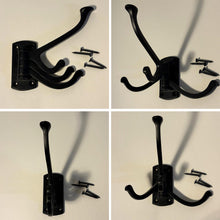 Load image into Gallery viewer, Four-way Folding Coat Hook | Black Swivel Hook