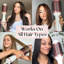 Load image into Gallery viewer, Lily England HAIR DRYER BRUSH - Hot Air Brush with Adjustable Temperature - Hot Brush for Hair Styling - Hot Air Styler &amp; Heated Hair Brush Dryer
