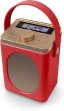 Load image into Gallery viewer, DAB, DAB+ Digital and FM Bluetooth radio | Battery and Mains Powered Portable DAB Radio | Majority Little Shelford | Bluetooth Connectivity, Dual Alarm, 15 Hours Playback and LED Display | Red
