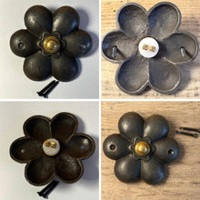 Load image into Gallery viewer, Victorian Flower Cast Iron Door Bell Push – Antique Style Traditional 90mm Entrance Hardware