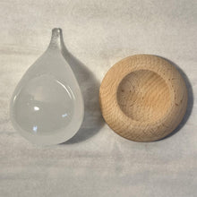Load image into Gallery viewer, Storm Glass Tear drop shaped Weather Predictor Glass Barometer on a Wooden Base | Forecaster Creative Crystal Decorative Bottle Desktop Drops Forecast Bottle Home and Office Birthday
