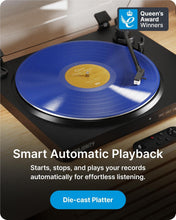 Load image into Gallery viewer, Refurbished Majority Auto FULLY AUTOMATIC RECORD PLAYER WITH BLUETOOTH OUTPUT 5.3 | USB Recording to USB Stick | Built-in Pre-Amplifier | Aluminium Platter | RCA Output | Slip mat & Remote Control