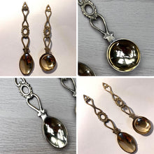 Load image into Gallery viewer, Set of 2 brass Love Spoons, decorative wedding tokens, rustic altar spoons, country kitchen decor, perfect housewarming gift
