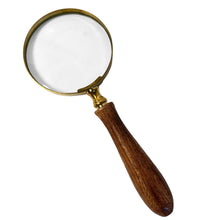 Load image into Gallery viewer, Elegant Regency Style Wooden Handle Magnifying Glass for Reading, Handheld Magnifier