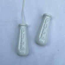 Load image into Gallery viewer, Pair of vintage Style White Powder-Coated Cast Metal Bathroom Light Switch Pulls