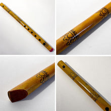 Load image into Gallery viewer, Handmade Nepalese Bamboo Recorder, traditional wooden Indian flute, ethnic wind instrument for folk music