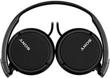 Load image into Gallery viewer, Sony Black MDR-ZX110 Overhead Headphones | Unique inside-folding design | 1.2m long cord | 30 mm dome drivers for balanced sound