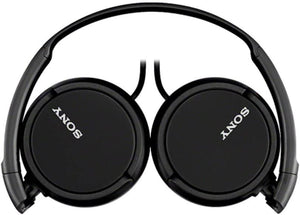 Sony Black MDR-ZX110 Overhead Headphones | Unique inside-folding design | 1.2m long cord | 30 mm dome drivers for balanced sound