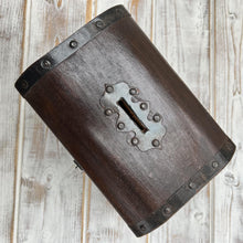 Load image into Gallery viewer, Handcrafted Wooden Pirate Treasure Chest Money Box - Decorative Keepsake Storage